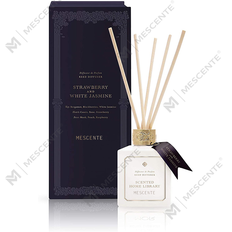 M&Scent Grossist Lyxig Private Label Keramisk flaska Trä Flower Stick Aroma Reed Diffuser