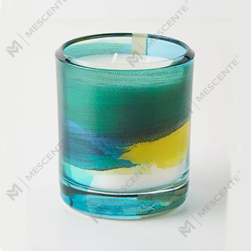M&Scent Grossist Lyx Skräddarsydd Inredning Privat Label Svart Glas Kristall Doftande Sojavaxljus