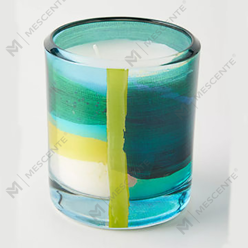 M&Scent Grossist Lyx Skräddarsydd Inredning Privat Label Svart Glas Kristall Doftande Sojavaxljus