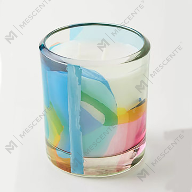 M&Scent Grossist Lyx Skräddarsydd Inredning Privat Label Svart Glas Kristall Doftande Sojavaxljus