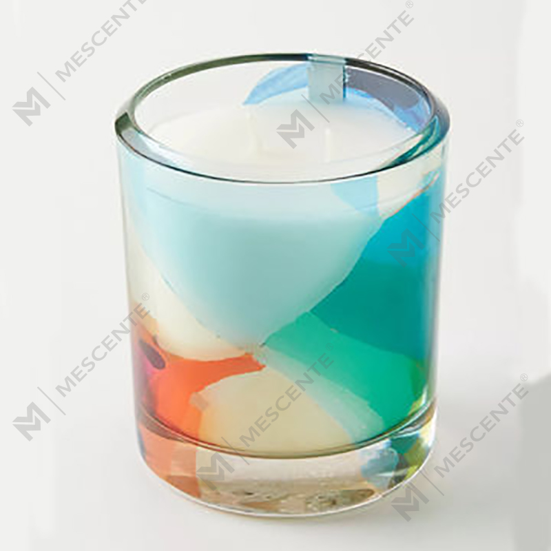M&Scent Grossist Lyx Skräddarsydd Inredning Privat Label Svart Glas Kristall Doftande Sojavaxljus