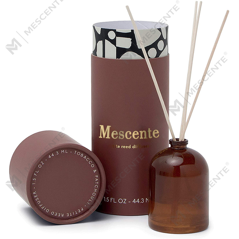 M&Scent Luxury Custom Large Rose Gold Glasflaska Blomma Private Label flytande vassspridare med presentförpackning