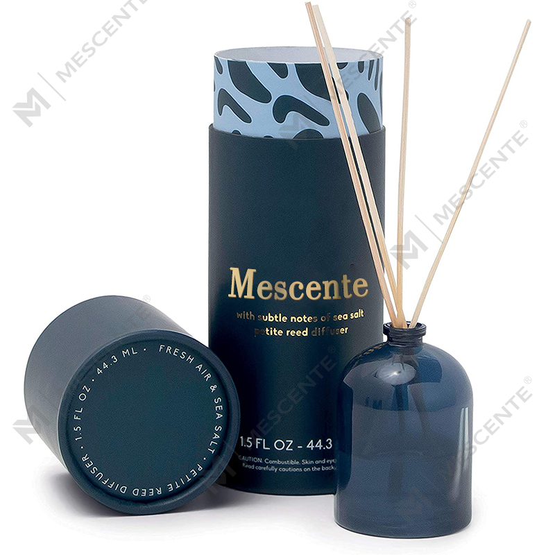 M&Scent Luxury Custom Large Rose Gold Glasflaska Blomma Private Label flytande vassspridare med presentförpackning