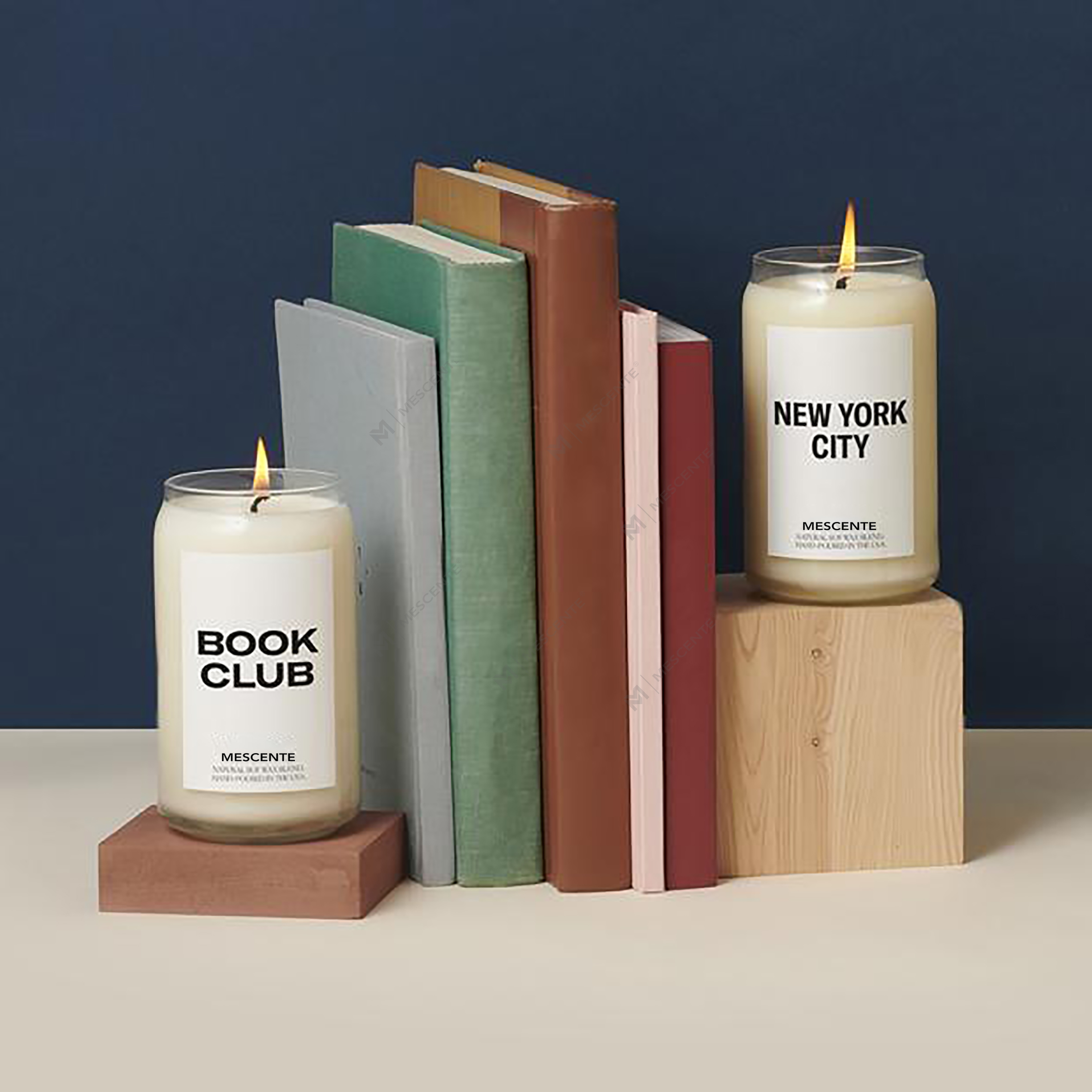 M&Scent Organic Customized Keramiska Milky Woodwick ljus, ljusbehållare