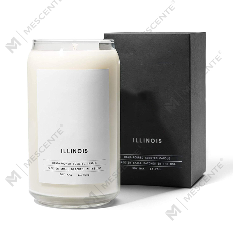 M&Scent Organic Customized Keramiska Milky Woodwick ljus, ljusbehållare