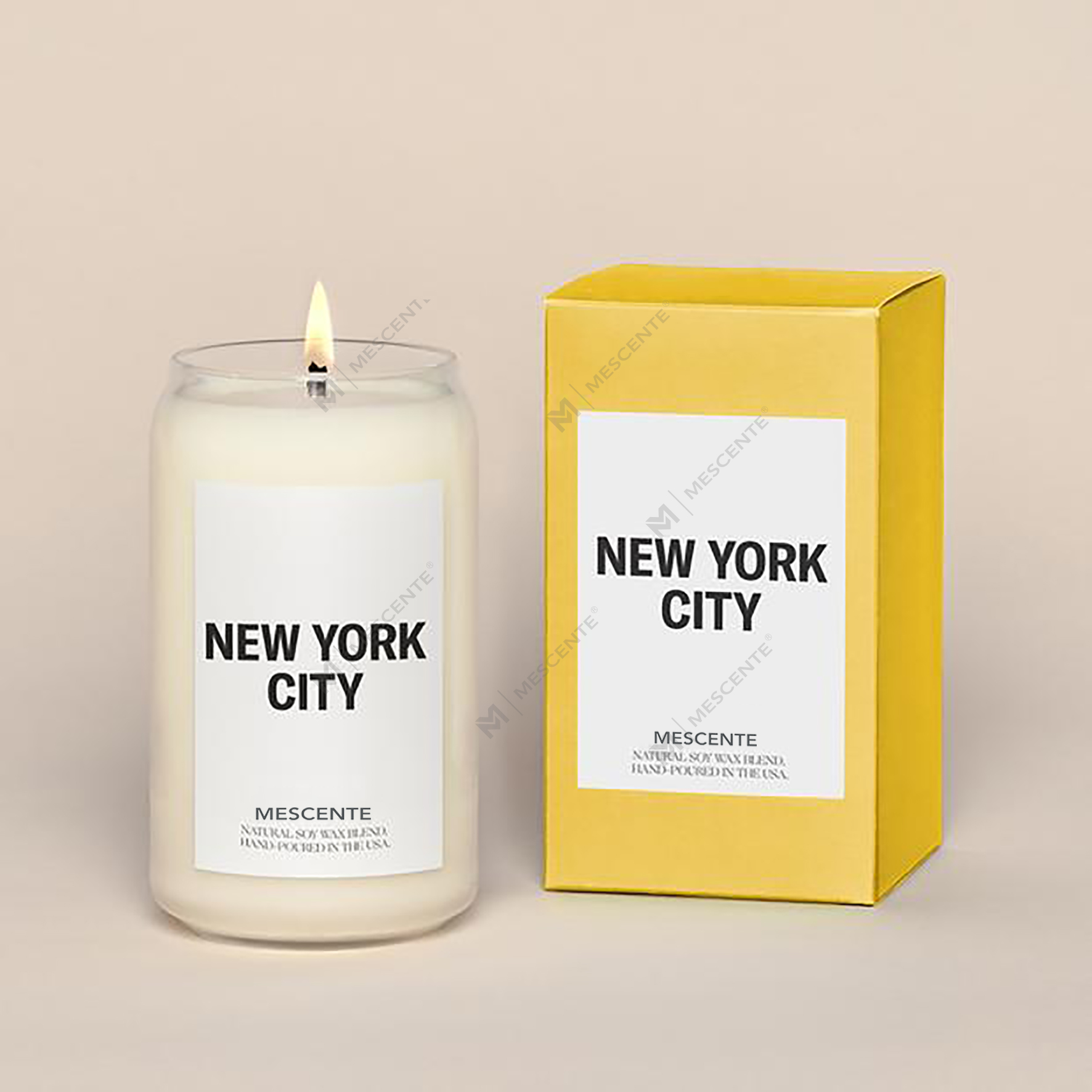 M&Scent Organic Customized Keramiska Milky Woodwick ljus, ljusbehållare