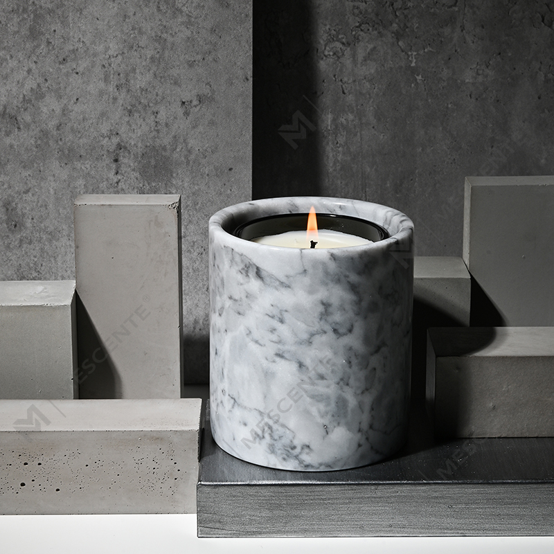 M&Scent Grossist Lyx Skräddarsydd Inredning Privat Label Svart Glas Kristall Doftande Sojavaxljus