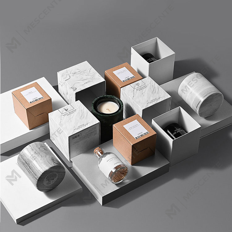 M&Scent Grossist Lyx Skräddarsydd Inredning Privat Label Svart Glas Kristall Doftande Sojavaxljus