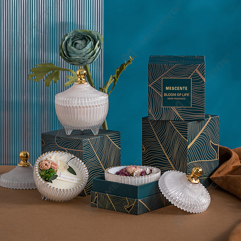 M&Scent Grossist Billiga Skräddarsydda Lyxiga Private Label Pelare Doftande Sojavax Wood Wick Aroma Ljus