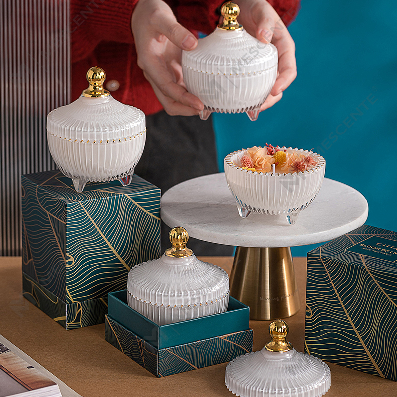 M&Scent Grossist Billiga Skräddarsydda Lyxiga Private Label Pelare Doftande Sojavax Wood Wick Aroma Ljus