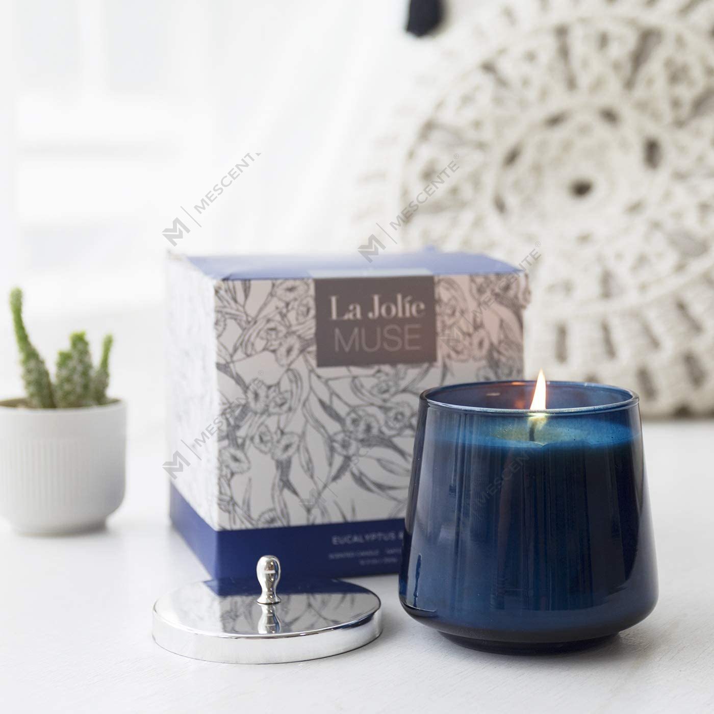 M&Scent 100 % naturlig aromaterapi bok doftljus från soja för hemmet, stora burkar ljus doftande