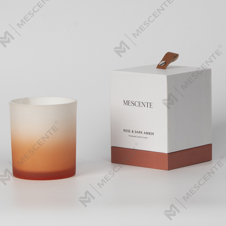 Gradient frostat glas Stort doftljus från soja
