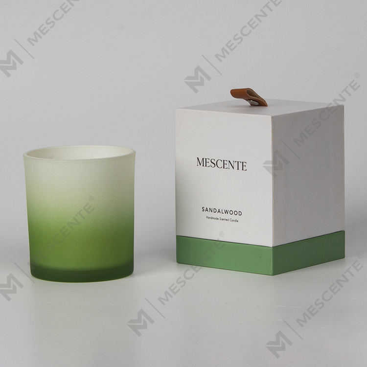 Gradient frostat glas Stort doftljus från soja