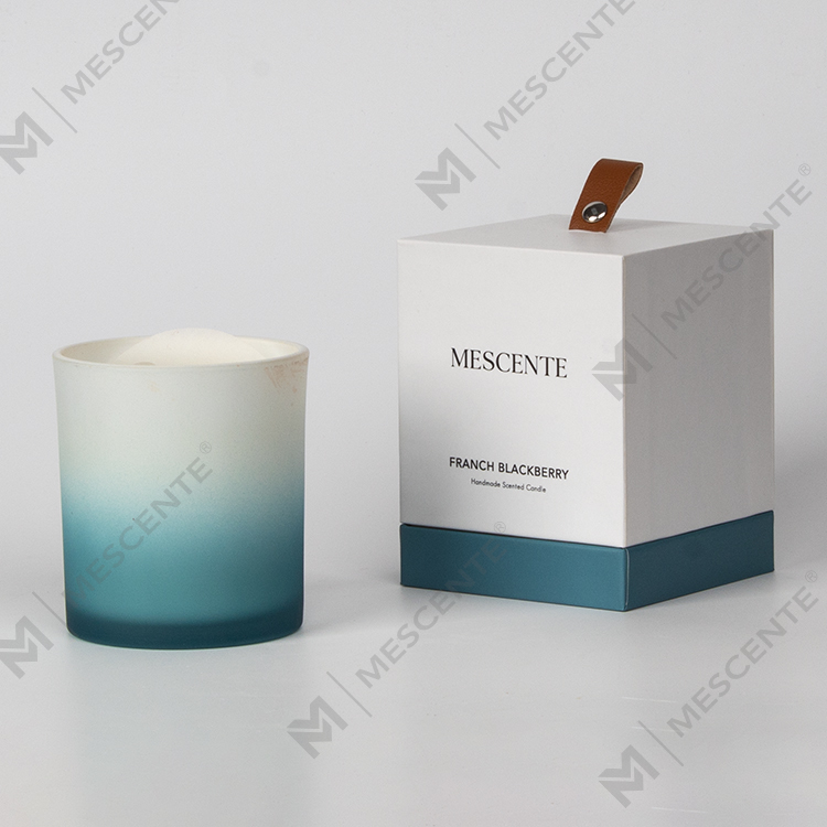 Gradient frostat glas Stort doftljus från soja