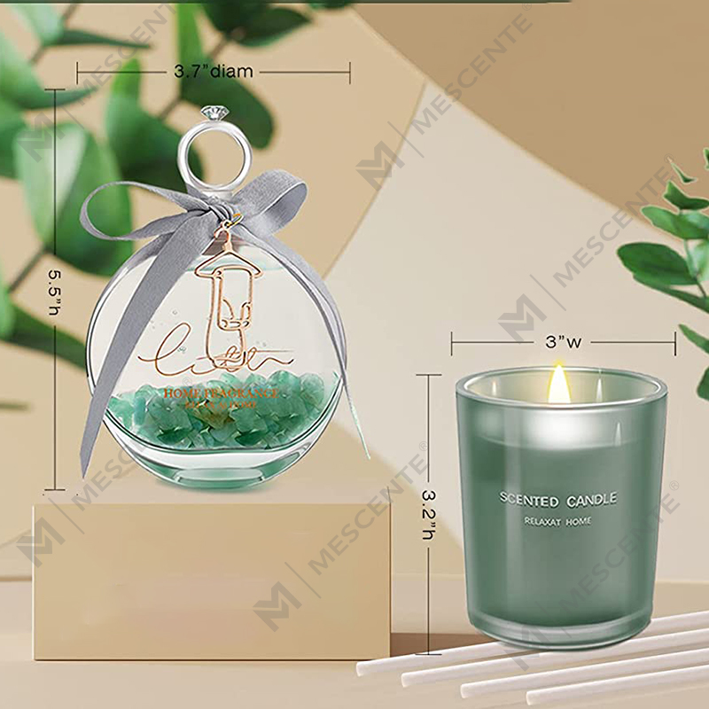 M&S cent Citronbasilika Doftolja Vassspridare och doftljus Presentset med pinnar för hemmet