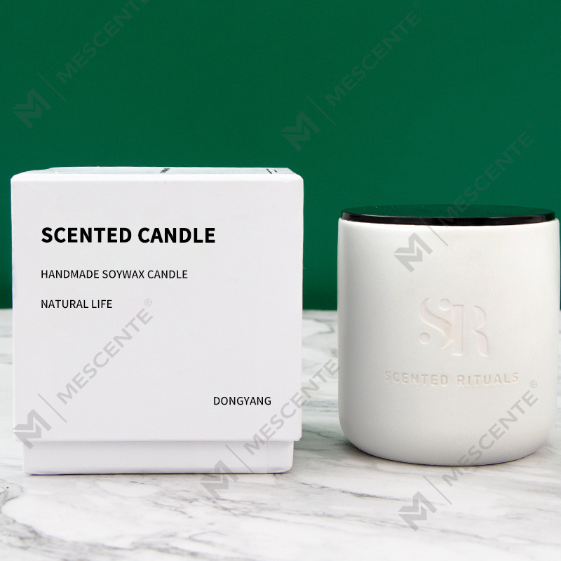 M&S doft Custom Logo Billiga keramiska burkar med trälock Ljus, Kokosvax lyxljus