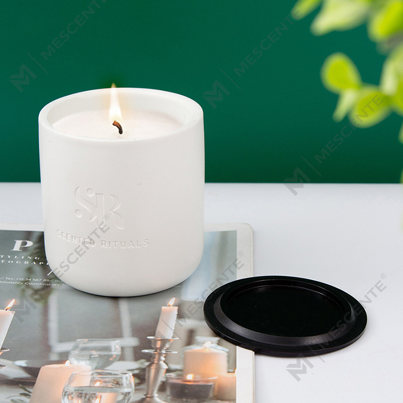 M&S doft Custom Logo Billiga keramiska burkar med trälock Ljus, Kokosvax lyxljus