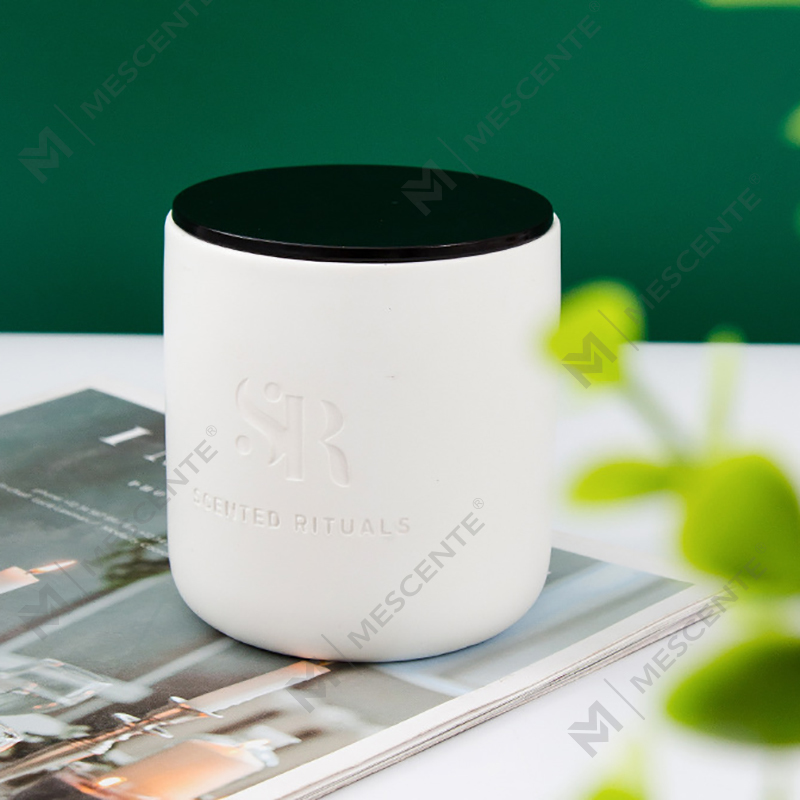 M&S doft Custom Logo Billiga keramiska burkar med trälock Ljus, Kokosvax lyxljus