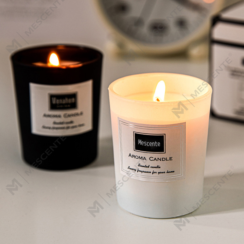 M&Scent specialtryckta piondoftljus från sojavax, digitalt doftljus