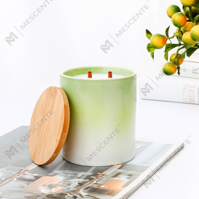 M&Scent Private Label Heminredning Anpassade doftljus i keramiska ljusburkar