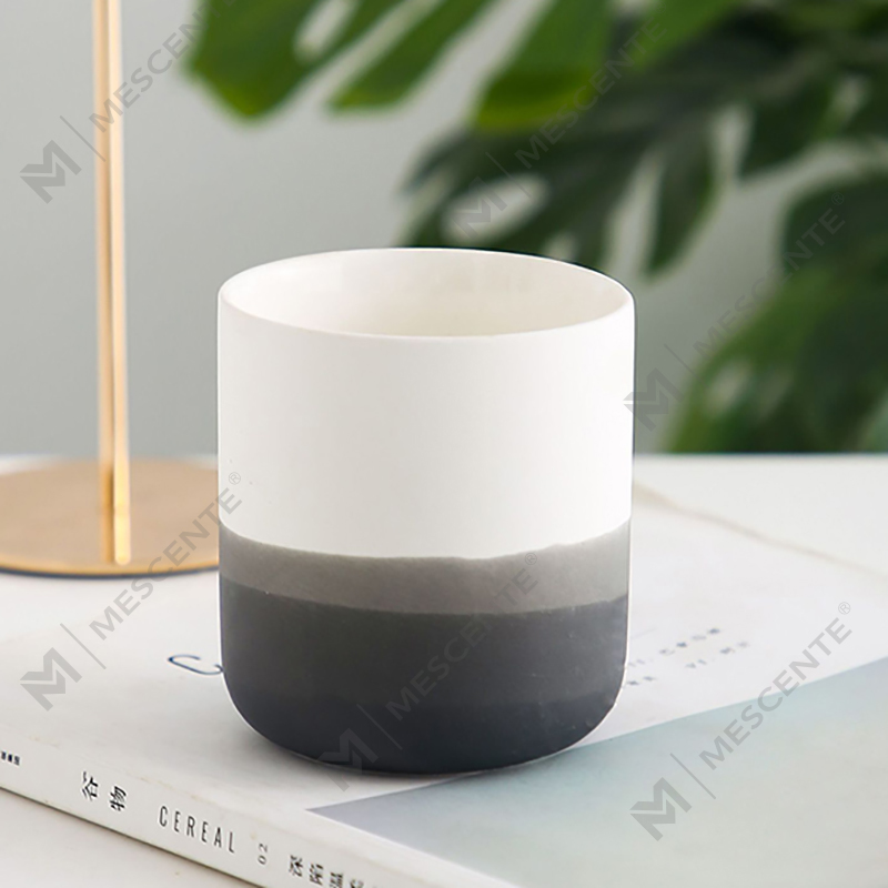 M&Scent Dekorativ Keramik Blå och Vit Vas avsmalnande värmeljusljushållare, lyktor och ljusburkar