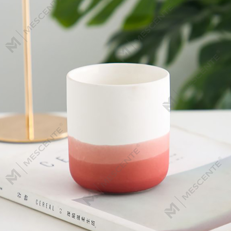 M&Scent Dekorativ Keramik Blå och Vit Vas avsmalnande värmeljusljushållare, lyktor och ljusburkar