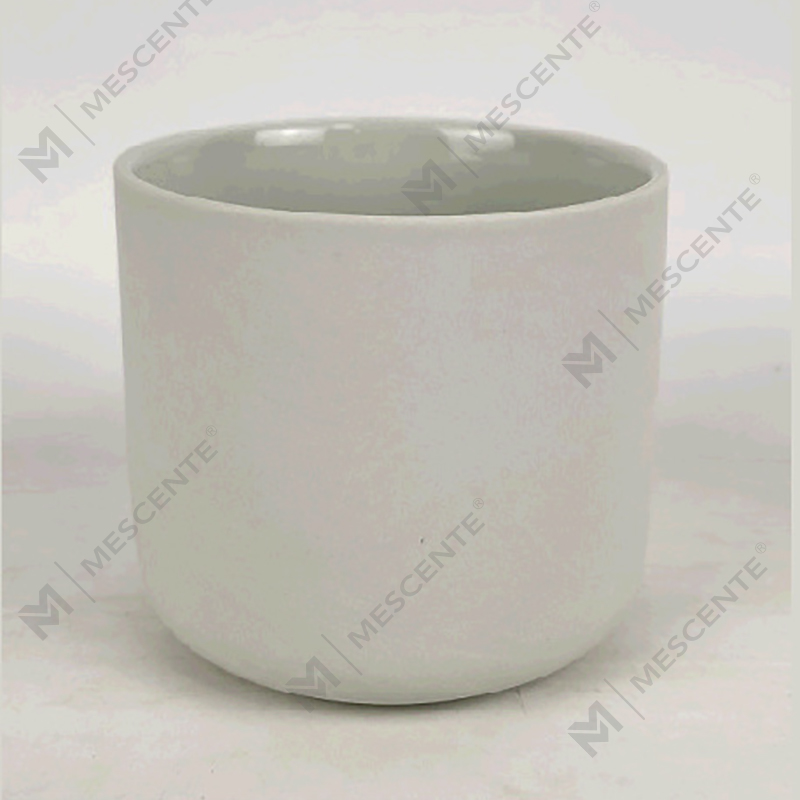 M&Scent Grossist Custom Modern Stor 3 Wick Silver Vit Frostad Julljusburk Med Bambulock