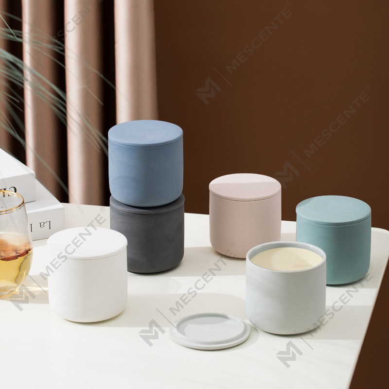 M&Scent Grossist Custom Modern Stor 3 Wick Silver Vit Frostad Julljusburk Med Bambulock