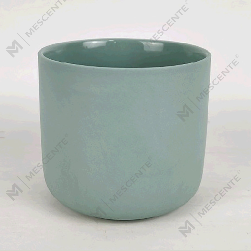 M&Scent Grossist Custom Modern Stor 3 Wick Silver Vit Frostad Julljusburk Med Bambulock