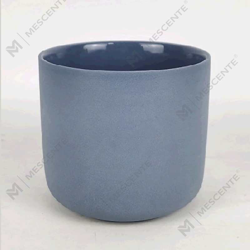M&Scent Grossist Custom Modern Stor 3 Wick Silver Vit Frostad Julljusburk Med Bambulock