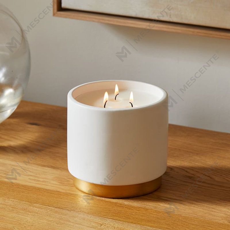Grossistfri frakt Lyxig anpassad Private Label 3 Wick Soy Wax doftljus i bulk
