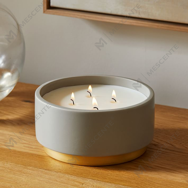Private Label doftljus Heminredning, handgjorda 4 Wick doftljus med kristaller