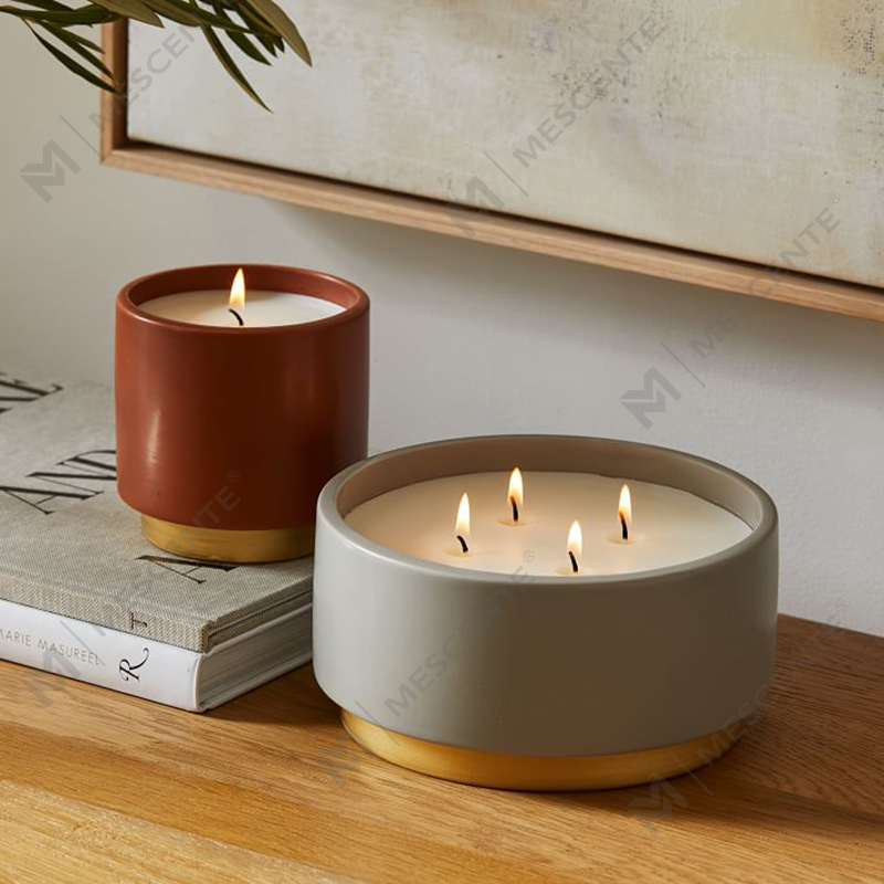 Private Label doftljus Heminredning, handgjorda 4 Wick doftljus med kristaller