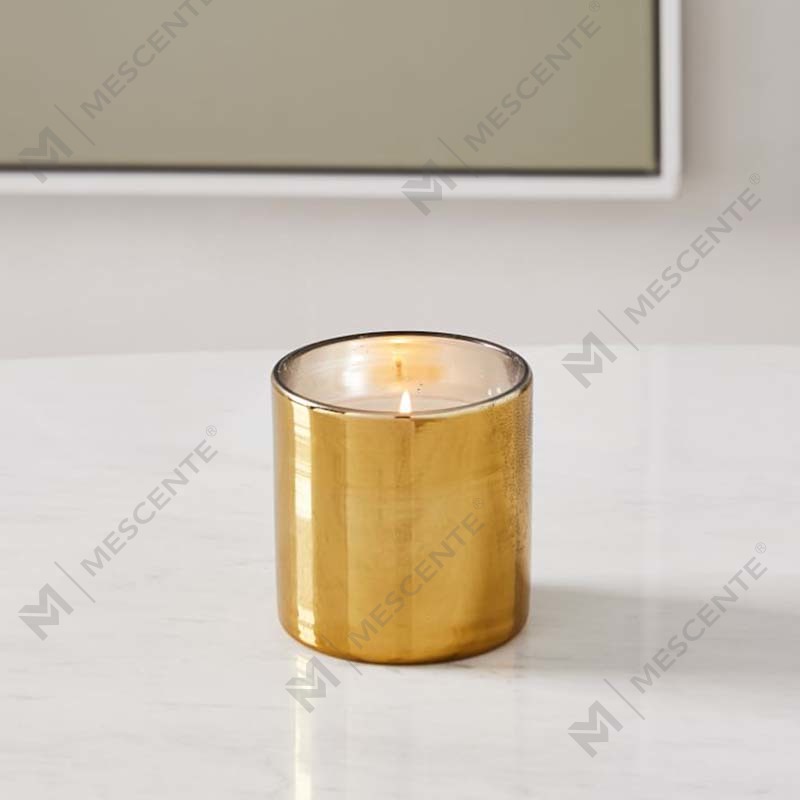 Amazon Luxury Custom Gold Print Logo Svart glasburk Doftande sojavax Ljusdekoration Presentset