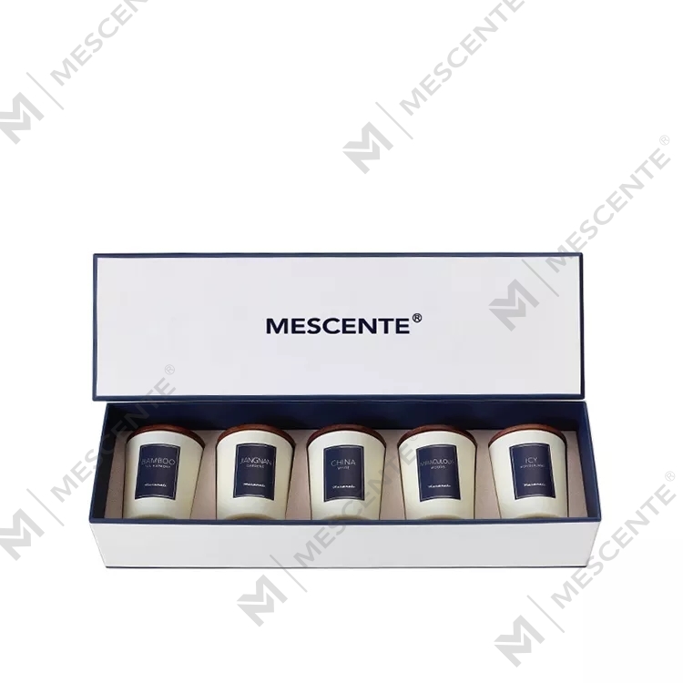 M&scent partihandel privat märke doftolja doftljus lyxiga med lock, aromaterapi ljus