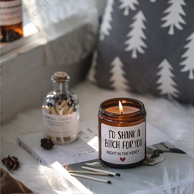 M&Scent 100 % naturligt vax Juldoftljus för hem Presentset, doftljus i glasburk med metalllock