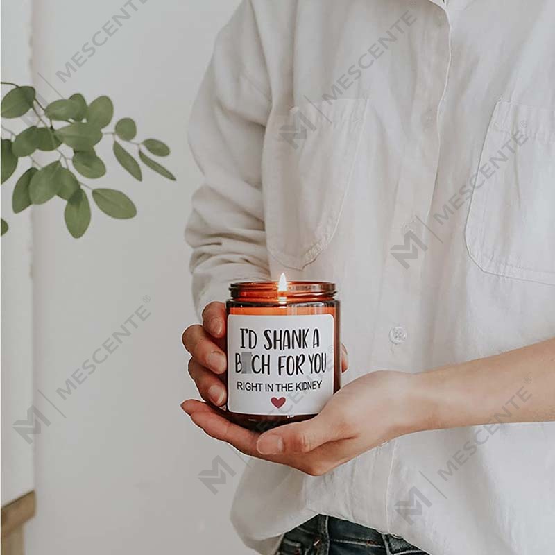 M&Scent 100 % naturligt vax Juldoftljus för hem Presentset, doftljus i glasburk med metalllock