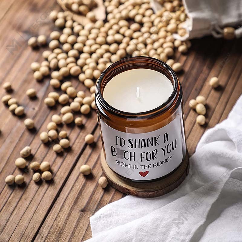 M&Scent 100 % naturligt vax Juldoftljus för hem Presentset, doftljus i glasburk med metalllock