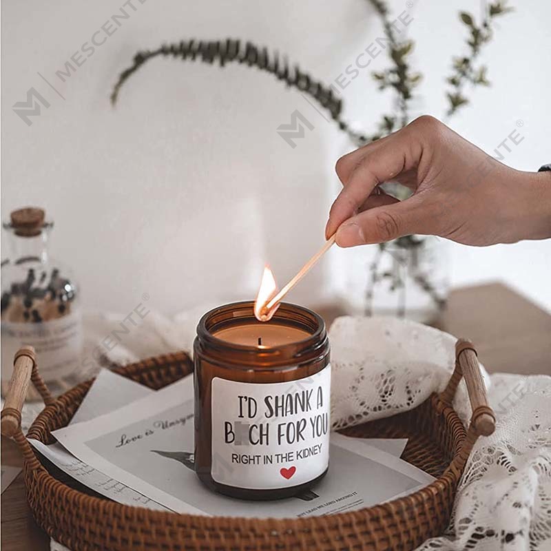 M&Scent 100 % naturligt vax Juldoftljus för hem Presentset, doftljus i glasburk med metalllock