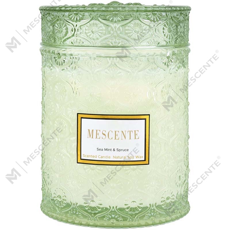 M&S cent Hemlagad Eucalyptus Spearmint Soy Wax Torkad Blomdoft Spa Candle