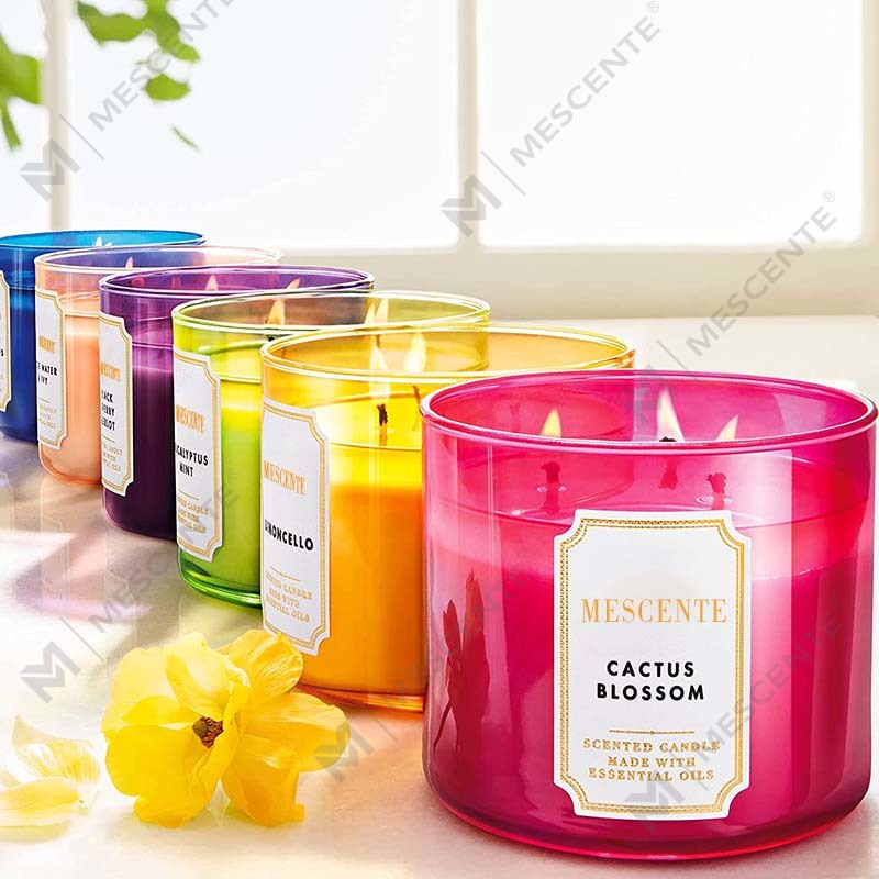 M&Scent handgjorda 3 vekar naturliga jasmindoftande sojavaxljuspresent, Private Label Aromaterapi Kristallljus
