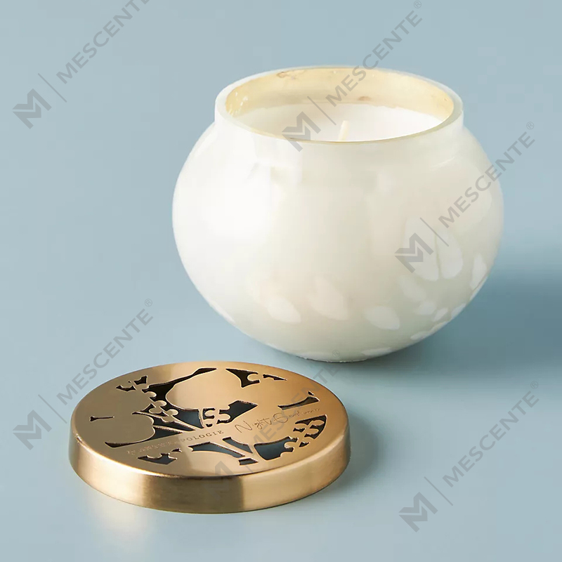 M&scent Private Label Custom Heminredning Lyxglas Ljusburkar Sojavax Doftljus med lock