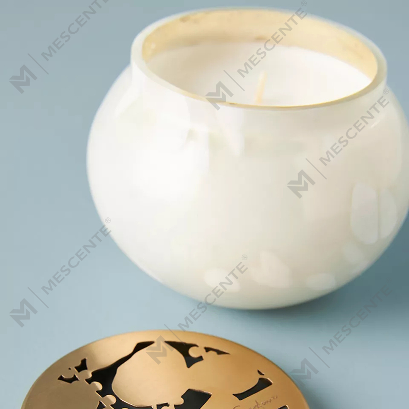 M&scent Private Label Custom Heminredning Lyxglas Ljusburkar Sojavax Doftljus med lock