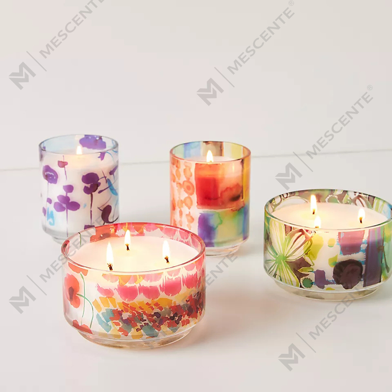 M&Scent Lyx Custom Decoration Private Label 3 Wick A Sunday Painter Glas Kristalldoftande sojavaxljus