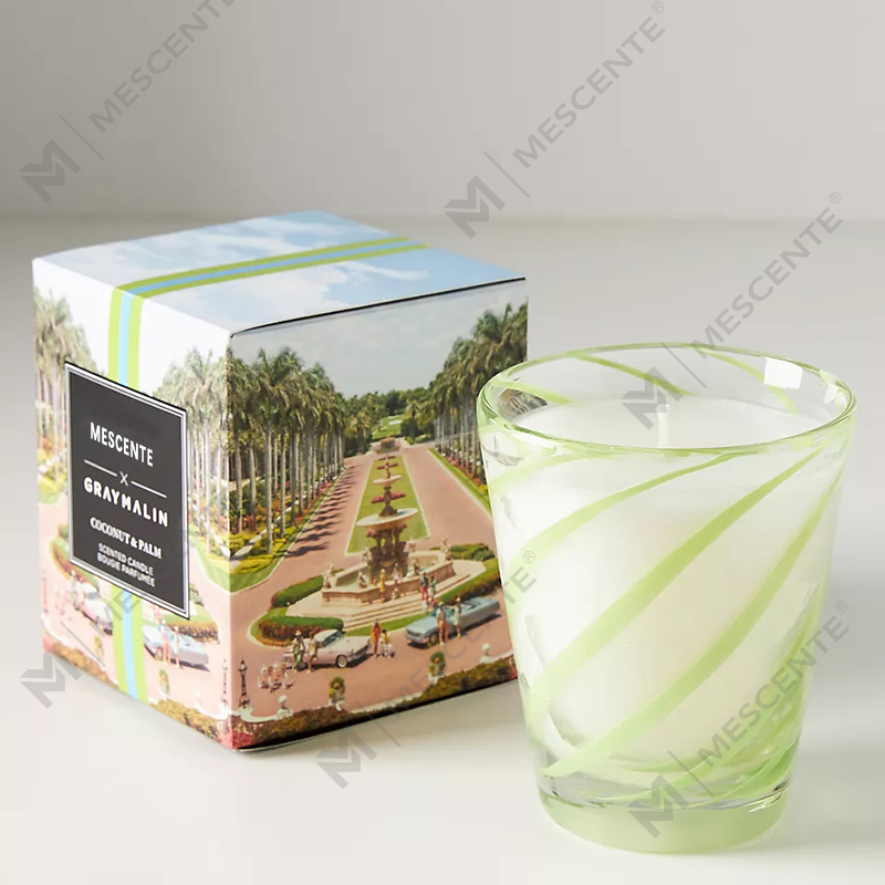 M&Scent Luxury White Soy Wax Doftljus för bröllop med personlig logotyp