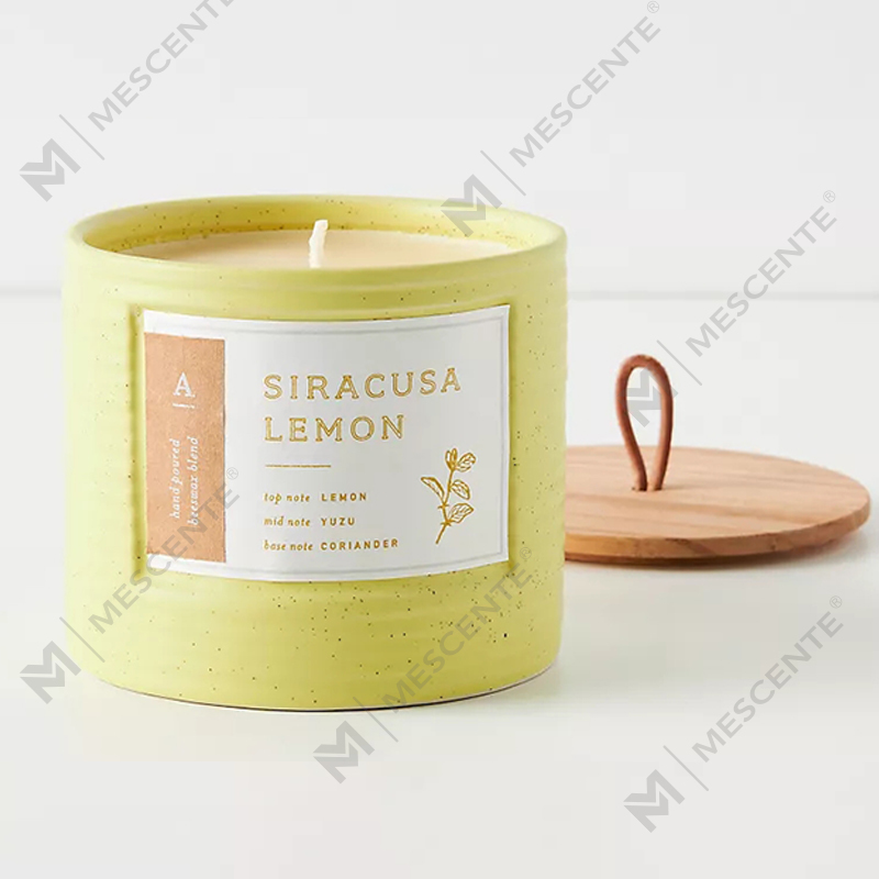 M&Scent Private Label färgade keramiska burkar Doftande sojavax Chic ljus