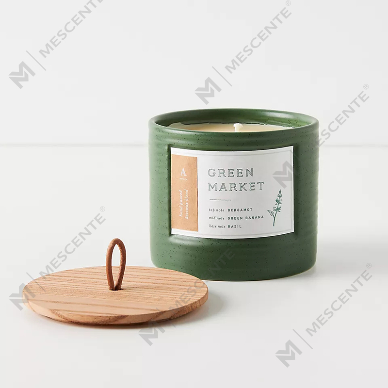 M&Scent Private Label färgade keramiska burkar Doftande sojavax Chic ljus