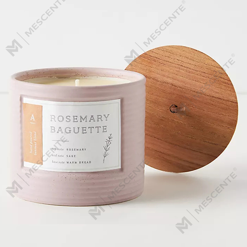 M&Scent Private Label färgade keramiska burkar Doftande sojavax Chic ljus
