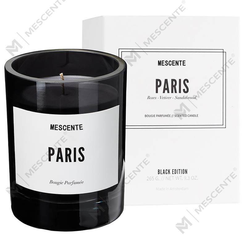 M&Scent Wholesale Luxury Private Label Svart Doftljus med personlig logotyp