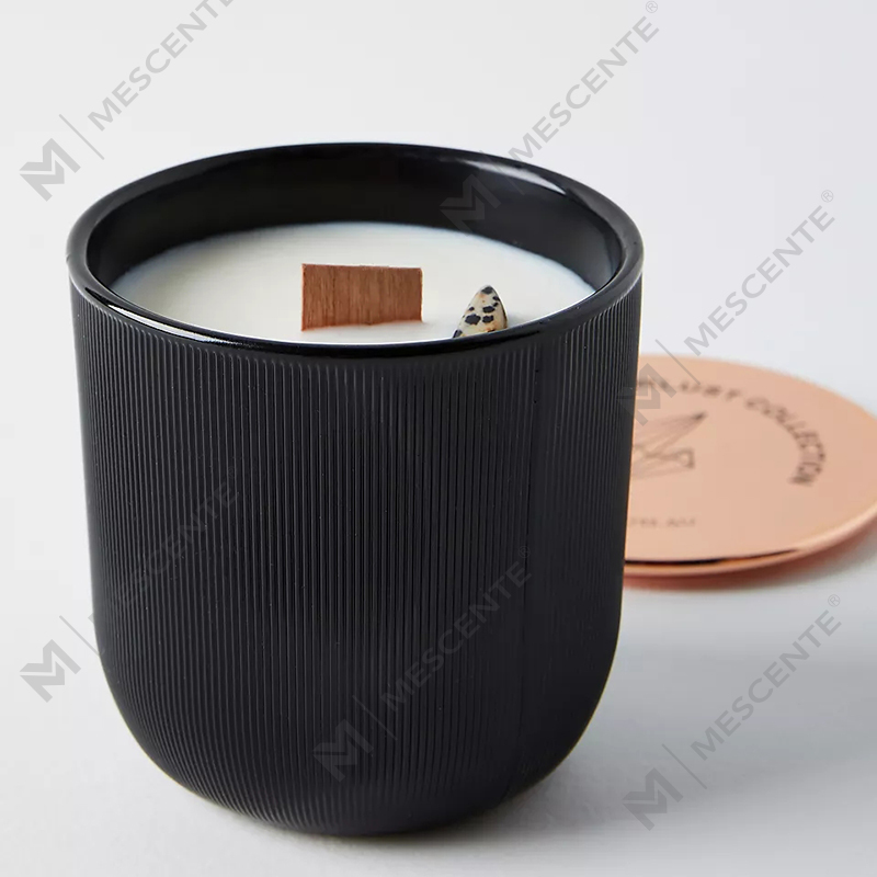 Grossistförsäljning Lyx Marmor Shiny Logo Kristallinfunderad Gem Chakra Aromaterapi Doftande sojavaxljus
